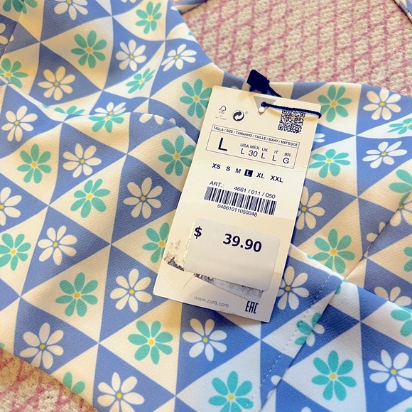 Zara Floral Two Piece Size Large - Picture 6 of 8